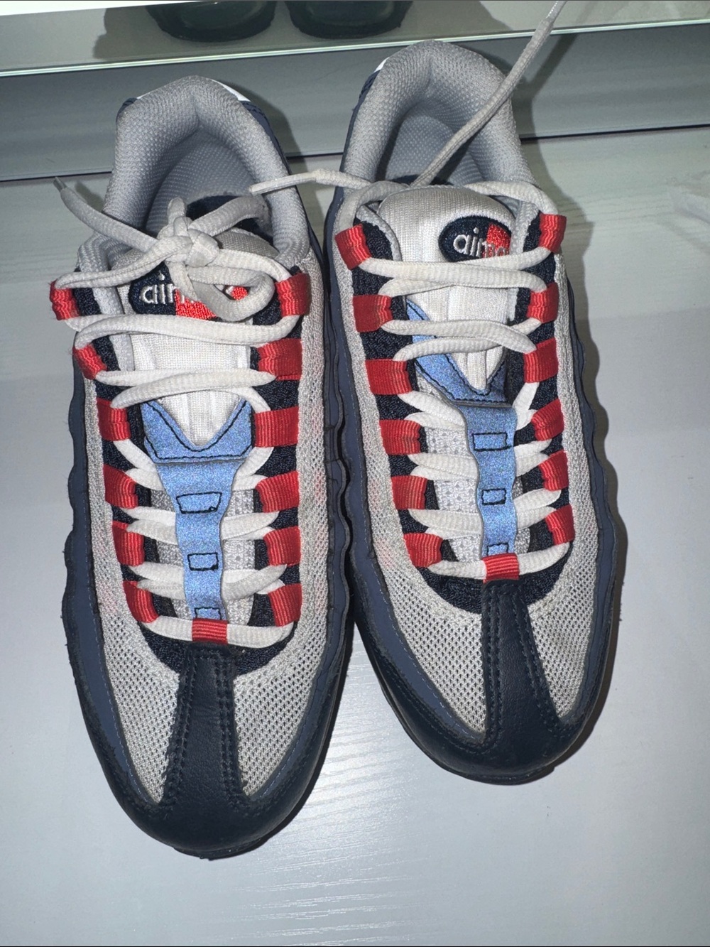 Nike Kids Multicolor Mesh Sneakers - White/Blue/Red/Black